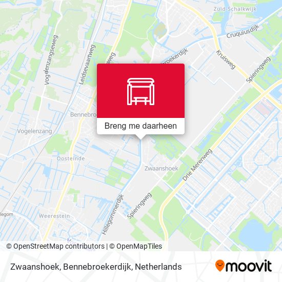 Zwaanshoek, Bennebroekerdijk kaart