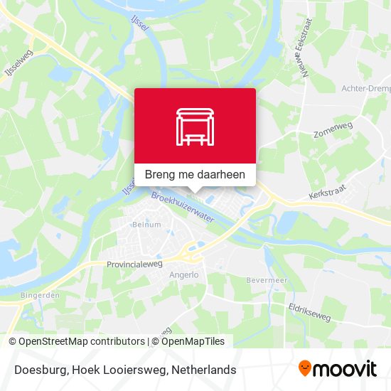 Doesburg, Hoek Looiersweg kaart