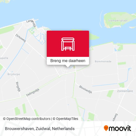 Brouwershaven, Zuidwal kaart