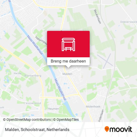 Malden, Schoolstraat kaart