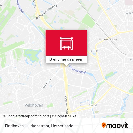 Eindhoven, Hurksestraat kaart