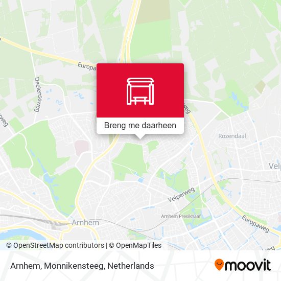 Arnhem, Monnikensteeg kaart