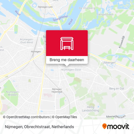 Nijmegen, Obrechtstraat kaart