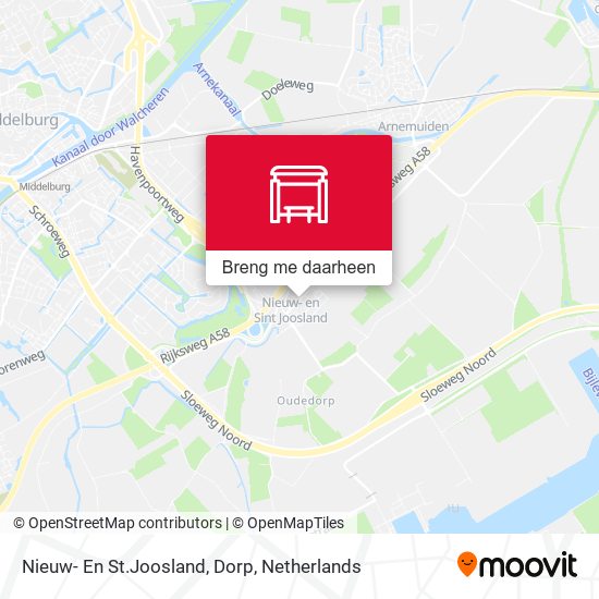Nieuw- En St.Joosland, Dorp kaart