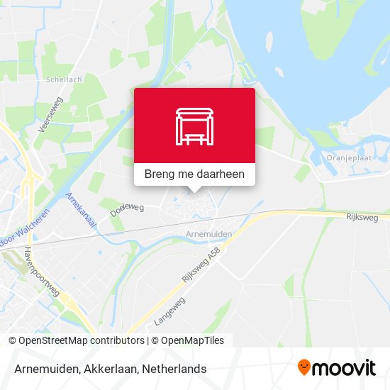 Arnemuiden, Akkerlaan kaart