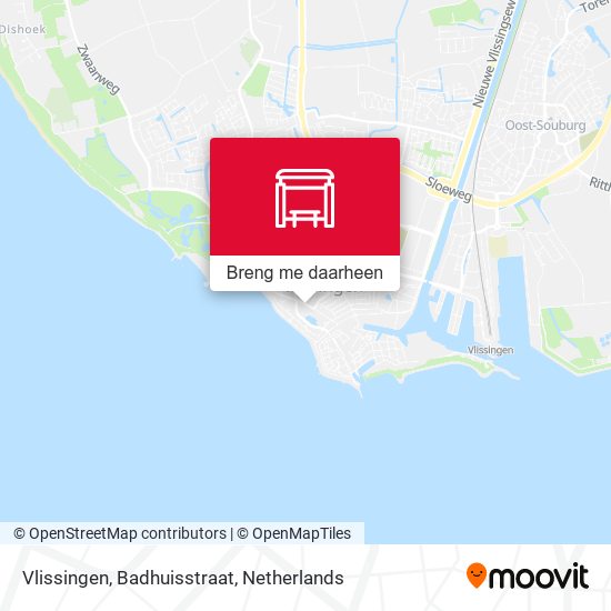 Vlissingen, Badhuisstraat kaart