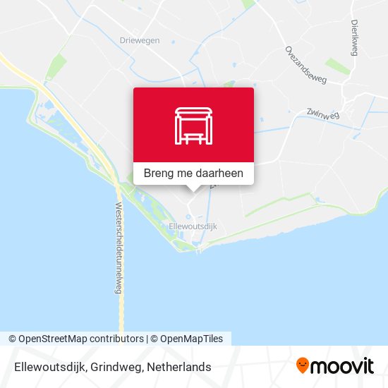 Ellewoutsdijk, Grindweg kaart