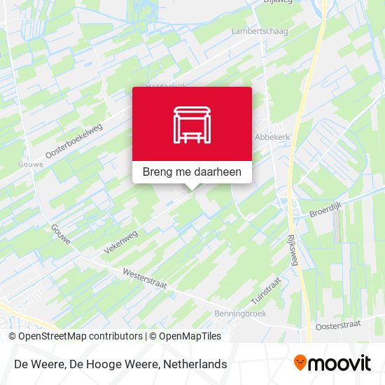 De Weere, De Hooge Weere kaart