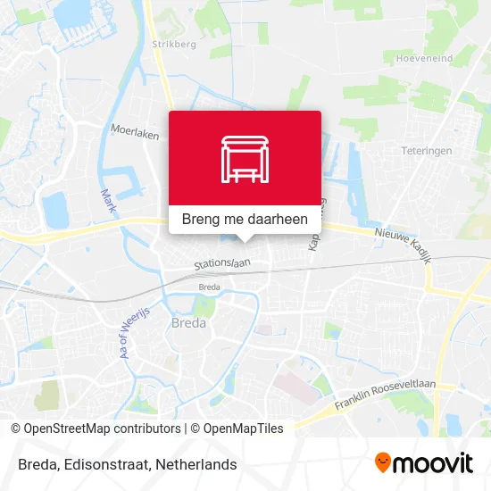 Breda, Edisonstraat kaart