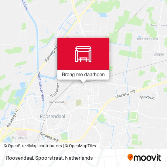 Roosendaal, Spoorstraat kaart