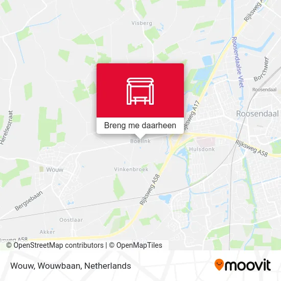 Wouw, Wouwbaan kaart