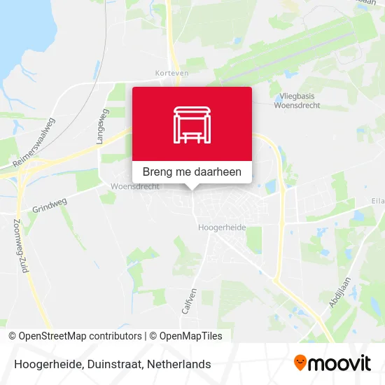 Hoogerheide, Duinstraat kaart