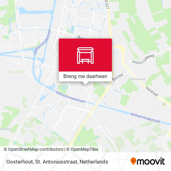Oosterhout, St. Antoniusstraat kaart