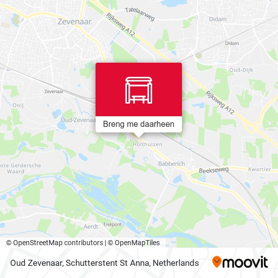 Oud Zevenaar, Schutterstent St Anna kaart