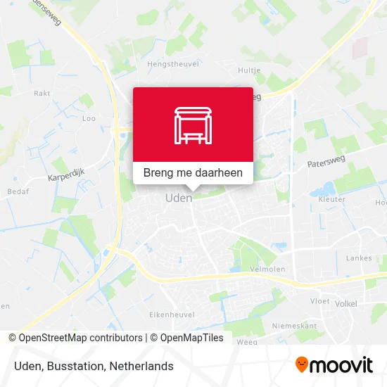 Uden, Busstation kaart