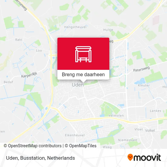 Uden, Busstation kaart