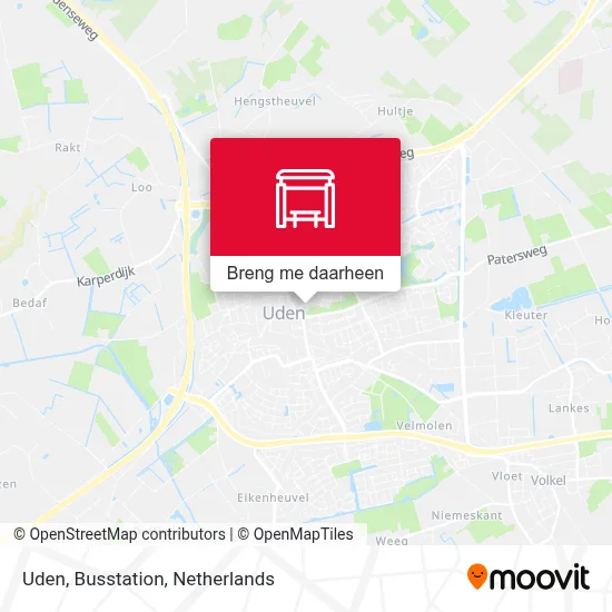 Uden, Busstation kaart