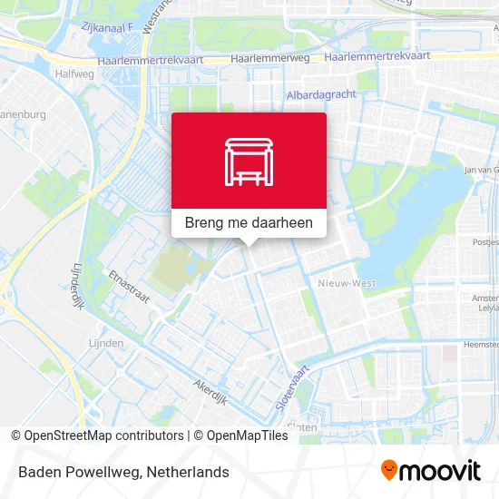 Baden Powellweg kaart