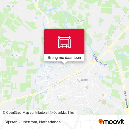 Rijssen, Jutestraat kaart