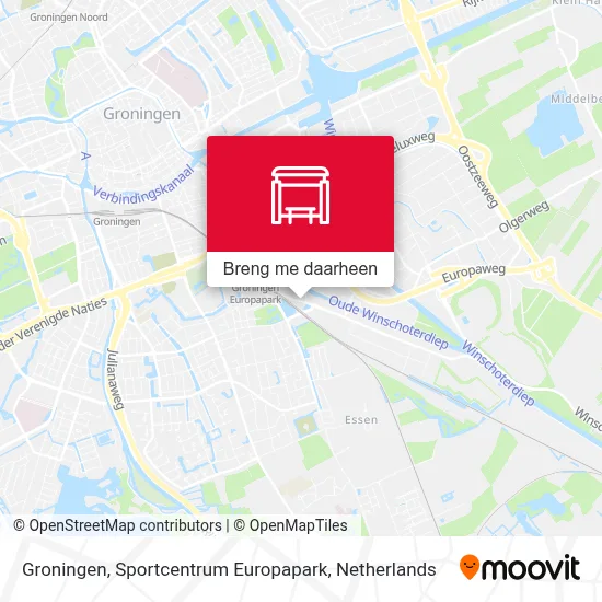 Groningen, Sportcentrum Europapark kaart