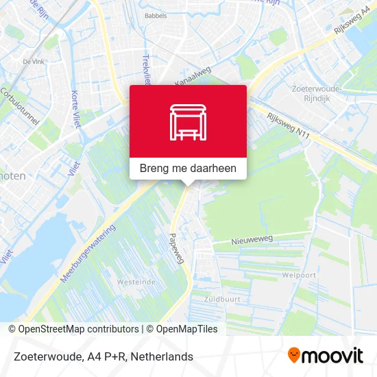 Zoeterwoude, A4 P+R kaart