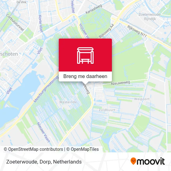 Zoeterwoude, Dorp kaart