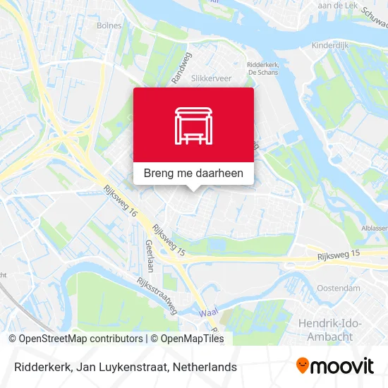 Ridderkerk, Jan Luykenstraat kaart