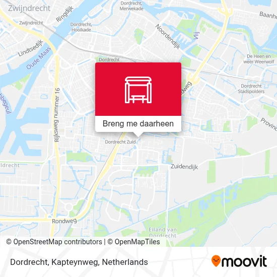 Dordrecht, Kapteynweg kaart