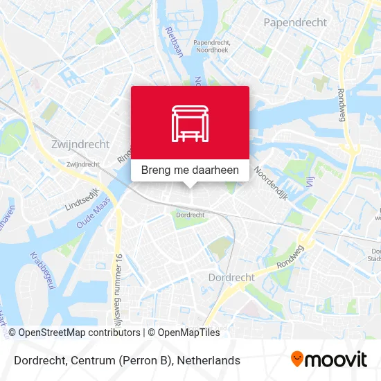 Dordrecht, Centrum (Perron B) kaart