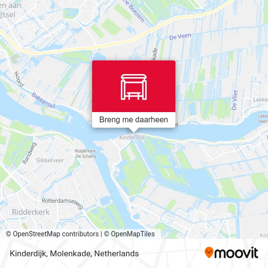 Kinderdijk, Molenkade kaart