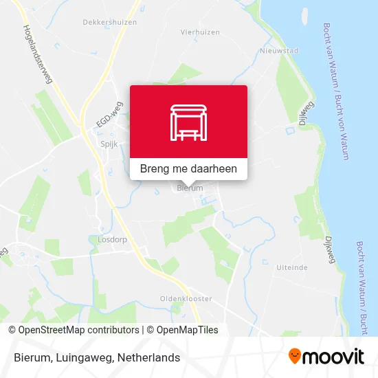 Bierum, Luingaweg kaart
