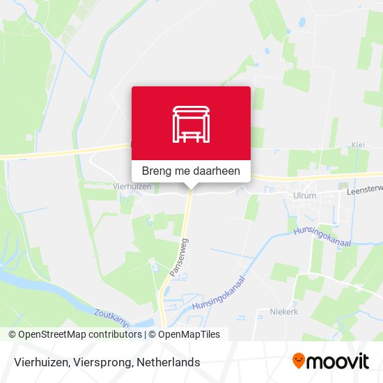 Vierhuizen, Viersprong kaart