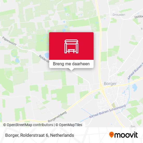 Borger, Rolderstraat 6 kaart