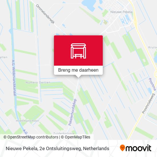 Nieuwe Pekela, 2e Ontsluitingsweg kaart