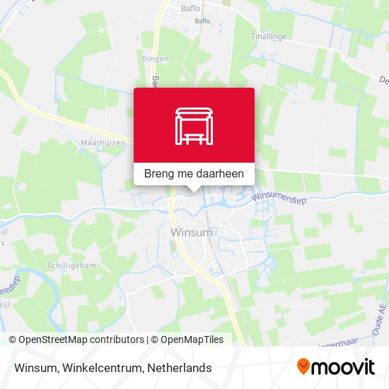 Winsum, Winkelcentrum kaart