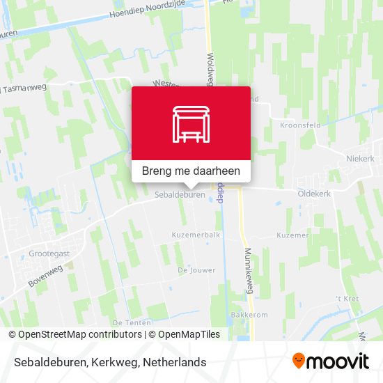Sebaldeburen, Kerkweg kaart