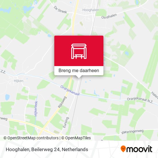 Hooghalen, Beilerweg 24 kaart