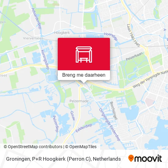 Groningen, P+R Hoogkerk (Perron C) kaart