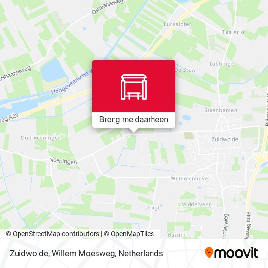 Zuidwolde, Willem Moesweg kaart