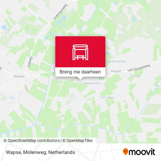 Wapse, Molenweg kaart