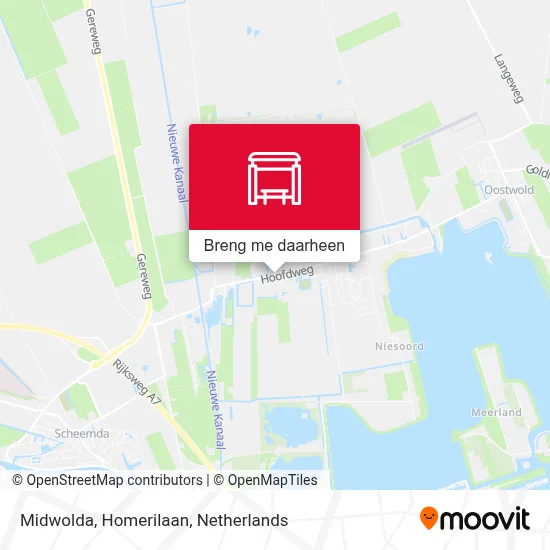 Midwolda, Homerilaan kaart