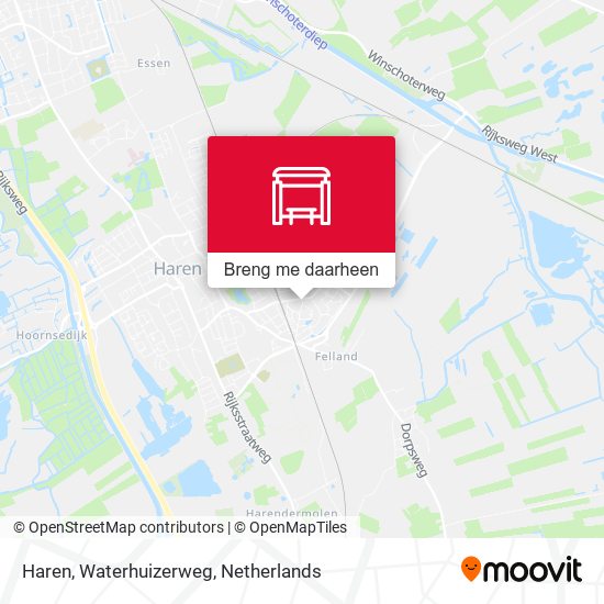 Haren, Waterhuizerweg kaart