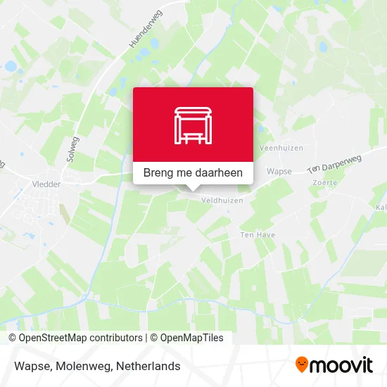 Wapse, Molenweg kaart