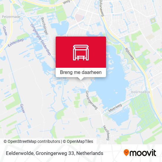 Eelderwolde, Groningerweg 33 kaart