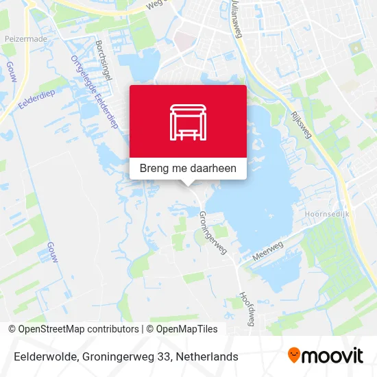 Eelderwolde, Groningerweg 33 kaart