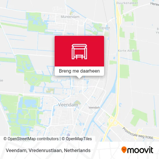 Veendam, Vredenrustlaan kaart