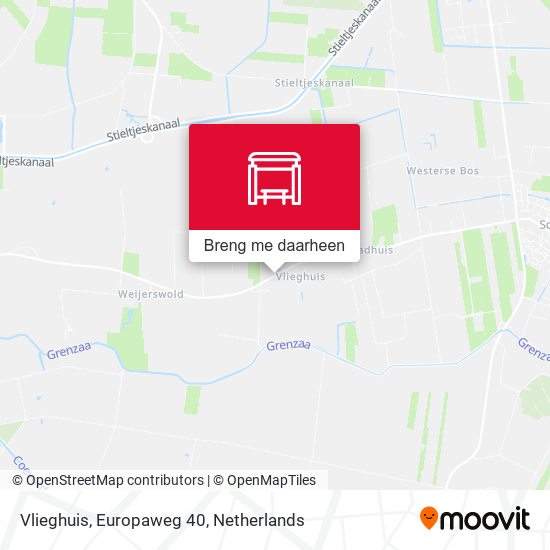 Vlieghuis, Europaweg 40 kaart