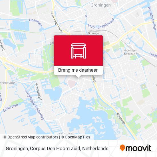 Groningen, Corpus Den Hoorn Zuid kaart