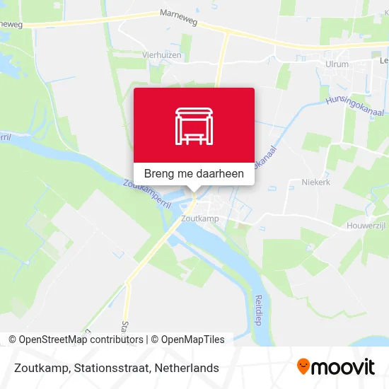 Zoutkamp, Stationsstraat kaart