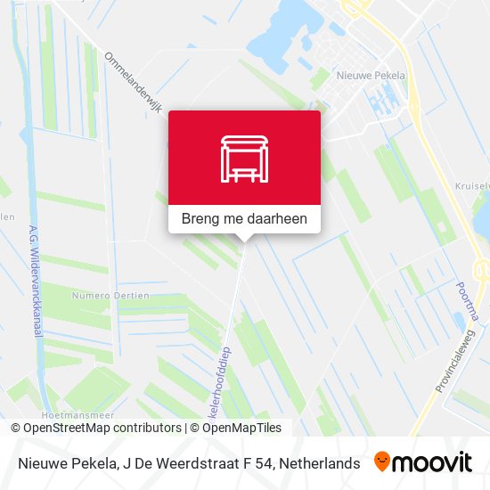 Nieuwe Pekela, J De Weerdstraat F 54 kaart